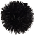 Large / Black Faux Fur Pom