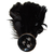 Black Feather W/ Beaded Glass Brooch