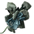 Blue / Green Velvet Flowers