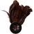 Brown Feather W/ Beaded Glass Brooch