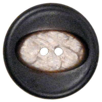 Brown and Tan Polyamide Button from Pandemonium Millinery Seattle WA USA
