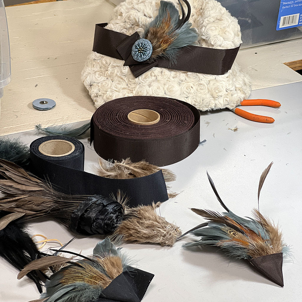Handmade Hat Bands and Trims from Pandemonium Millinery Seattle WA, USA