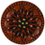 Rust Small Floral Button