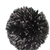 Large / Silver Tipped Black Faux Fur Pom