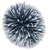 Large / Silver Tipped Blue Steel Faux Fur Pom
