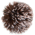 Large / Silver Tipped Brown Faux Fur Pom