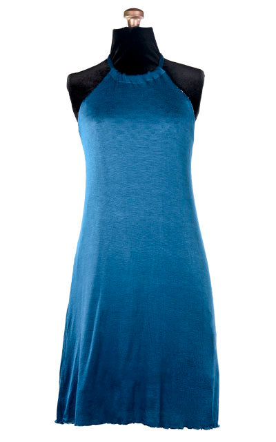 Halter Dress | Lunar Eclipse with Blue Moon Jersey Knit | Handmade in the USA by Pandemonium Millinery