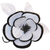 White / Black Luster Velvet