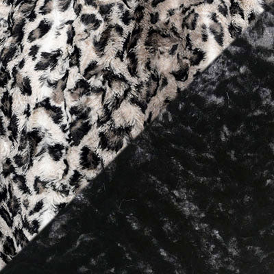 Savannah Cat in Gray &amp; Black Swatch Image | Luxury Faux Fur Throws | Pandemonium Millinery