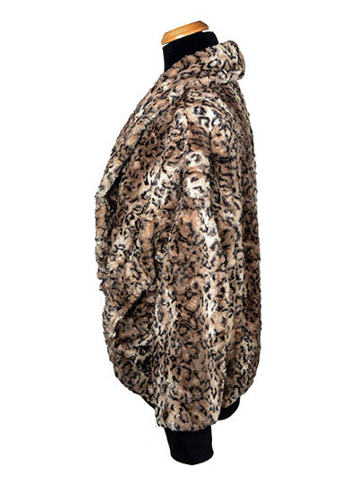 Bacall Jacket Luxury Faux Fur in Carpathian Lynx handmade by Pandemonium Seattle