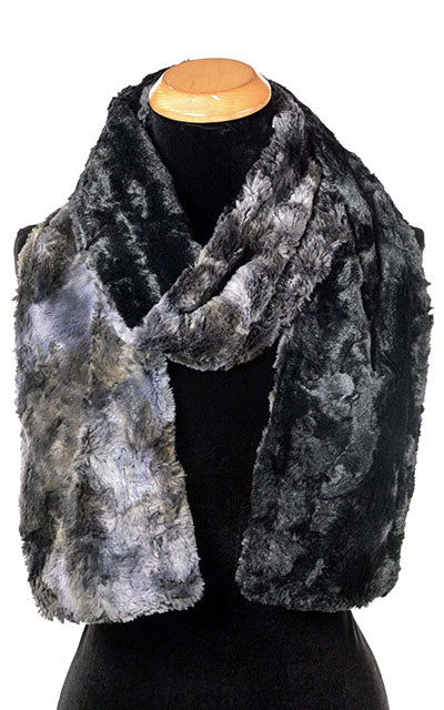 Classic Scarf - Two-Tone, Luxury Faux Fur in Highland Skye 