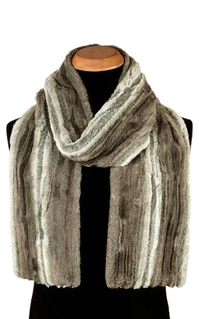Men's Skinny Scarf Plush Faux Fur in Willows Grove by Pandemonium Millinery