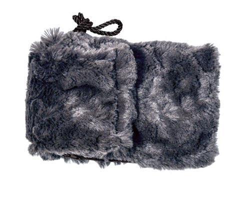 Cell Phone Case with Wristlet Cord | Gray Cuddly Faux Fur | Handmade in the USA by Pandemonium Seattle