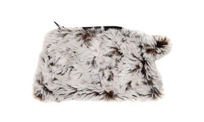 Coin Purse &amp; Cosmetic Bag - Luxury Faux Fur in Sienna Stratus