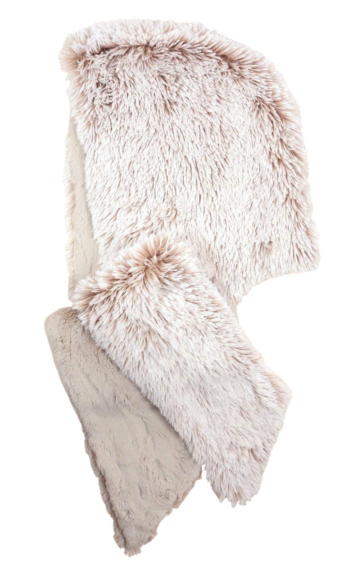 Pandemonium Millinery Hoody Scarf - Foxy Beach Faux Fur with Cuddly Fur Scarves