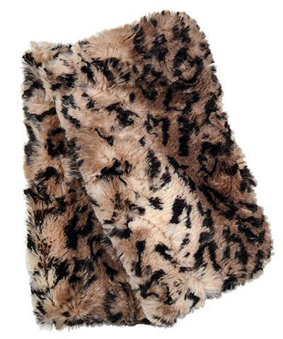Men's Fingerless Texting Gloves | Luxury Faux Fur Carpathian Lynx | Handmade Pandemonium Millinery Seattle WA USA