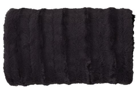 Women's Muff in Minky Black Faux Fur Reversible | Handmade in Seattle WA | Pandemonium Millinery