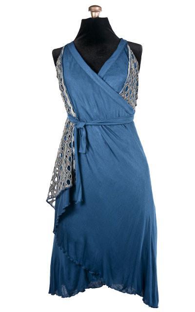 Multi-Wrap as a dress | Lunar Landing with Blue Moon Jersey Knit | Handmade by Pandemonium Millinery | Seattle WA USA