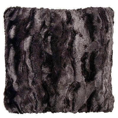 Pillow Sham Luxury Faux Fur in Espresso Bean Pandemonium Millinery Faux Fur Boutique made in Seattle WA USA