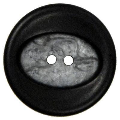 Black and Gray Polyamide Button from Pandemonium Millinery Seattle WA USA
