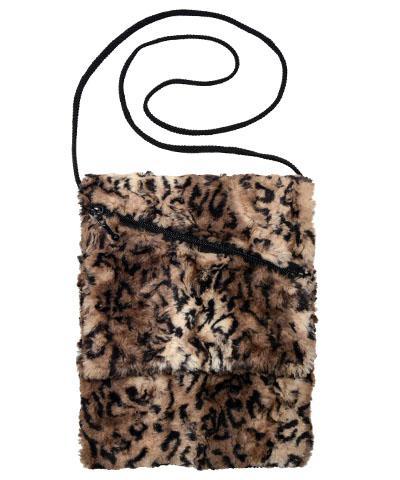 Prague Handbag | Carpathian Lynx animal print Faux Fur | handmade in USA by Pandemonium Seattle