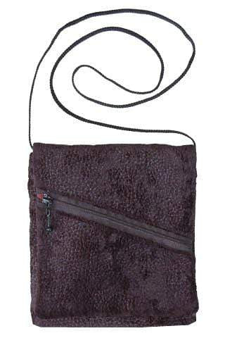 Prague Handbag |  Pebbles in Black, Black Upholstery Fabric featuring a Black Cord | Handmade in USA by Pandemonium Seattle