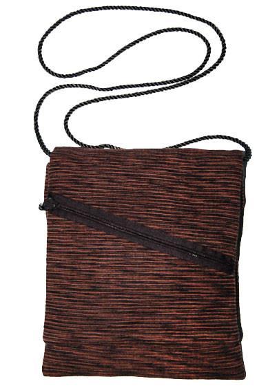 Prague Handbag in Sonora with  Black Cord Strap featuring Black Outside Zipper | Handmade by Pandemonium | Seattle USA