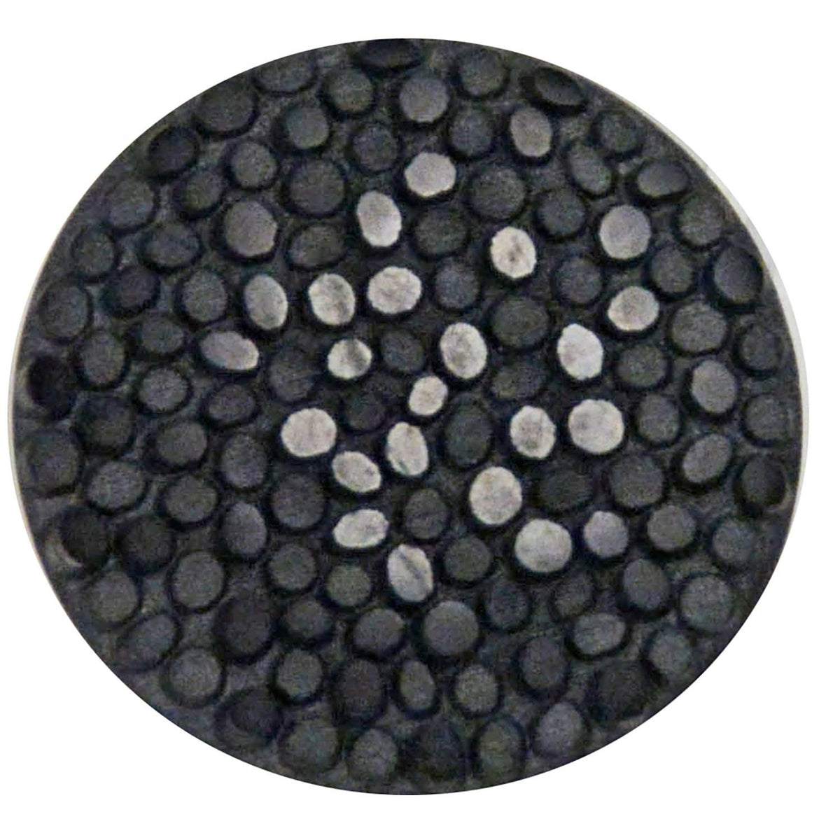 Italian Button | 1 1/2 Polyamide Speckled Button Black| Pandemonium Millinery | Seattle WA