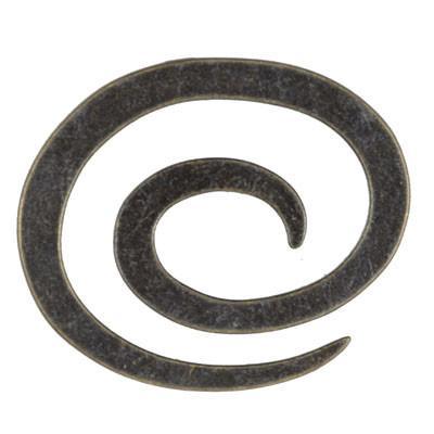 Metal 2 " Button  | Antique Nickel Metal Spiral | Pandemonium Millinery
