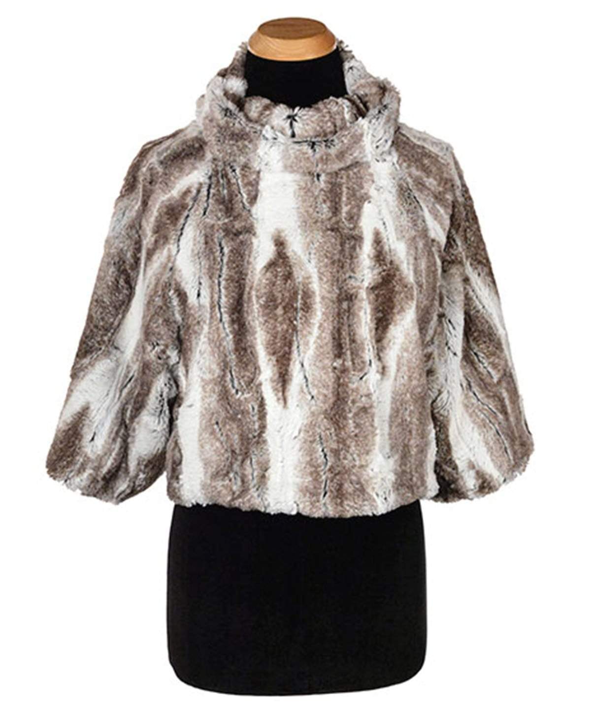 Sweater Top | Luxury Faux Fur Birch Brown, Cream | Handmade By Pandemonium Millinery | Seattle WA USA