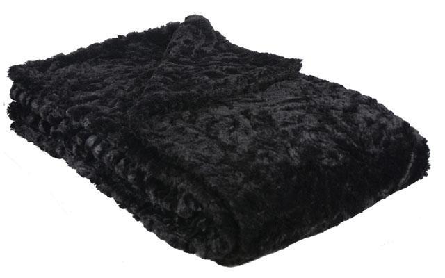 Cuddly Black | Luxury Faux Fur Throws | Pandemonium Millinery