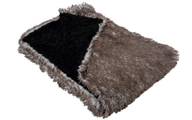 Arctic Fox &amp; Cuddly Black | Luxury Faux Fur Throws | Pandemonium Millinery