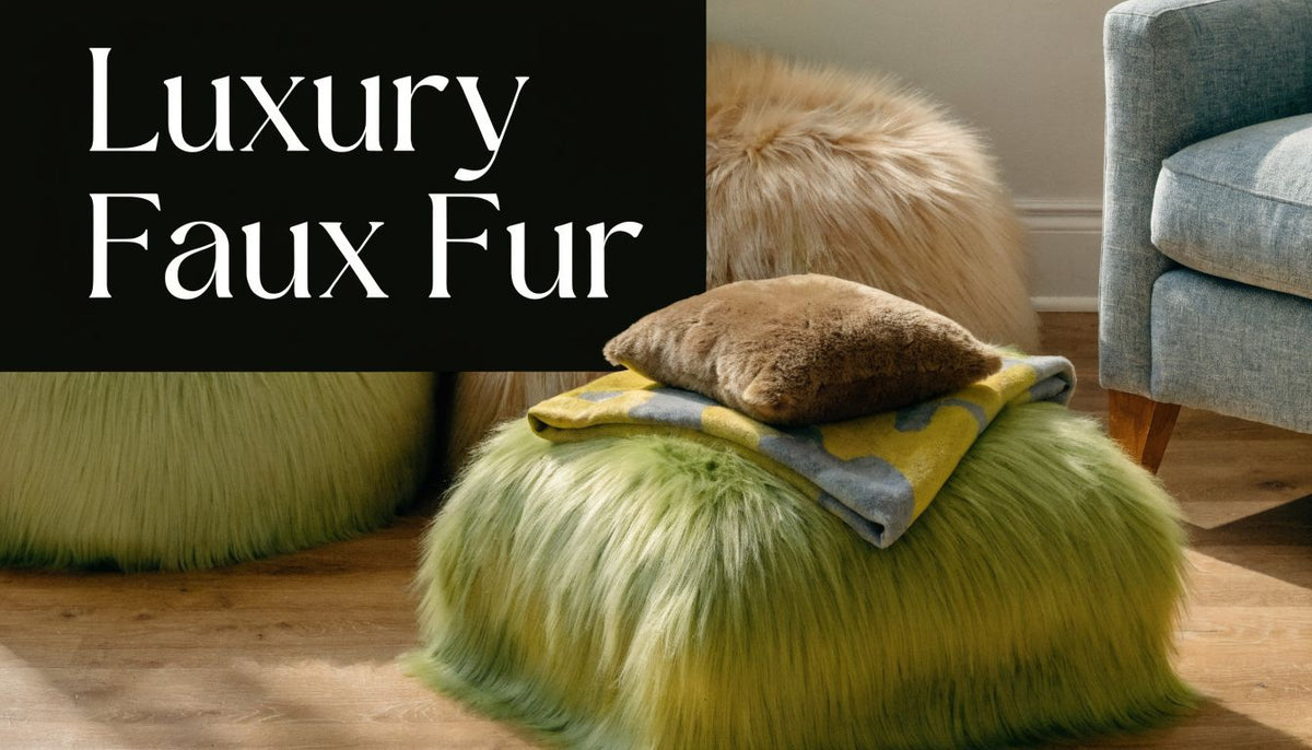Shop Luxury Faux Fur Floor Pillows | Seattle Custom Decor