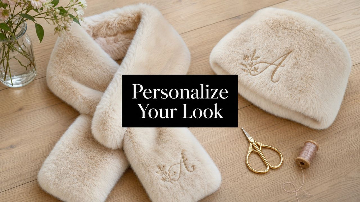 Personalize Your Look: Monogrammed Faux Fur Accessories