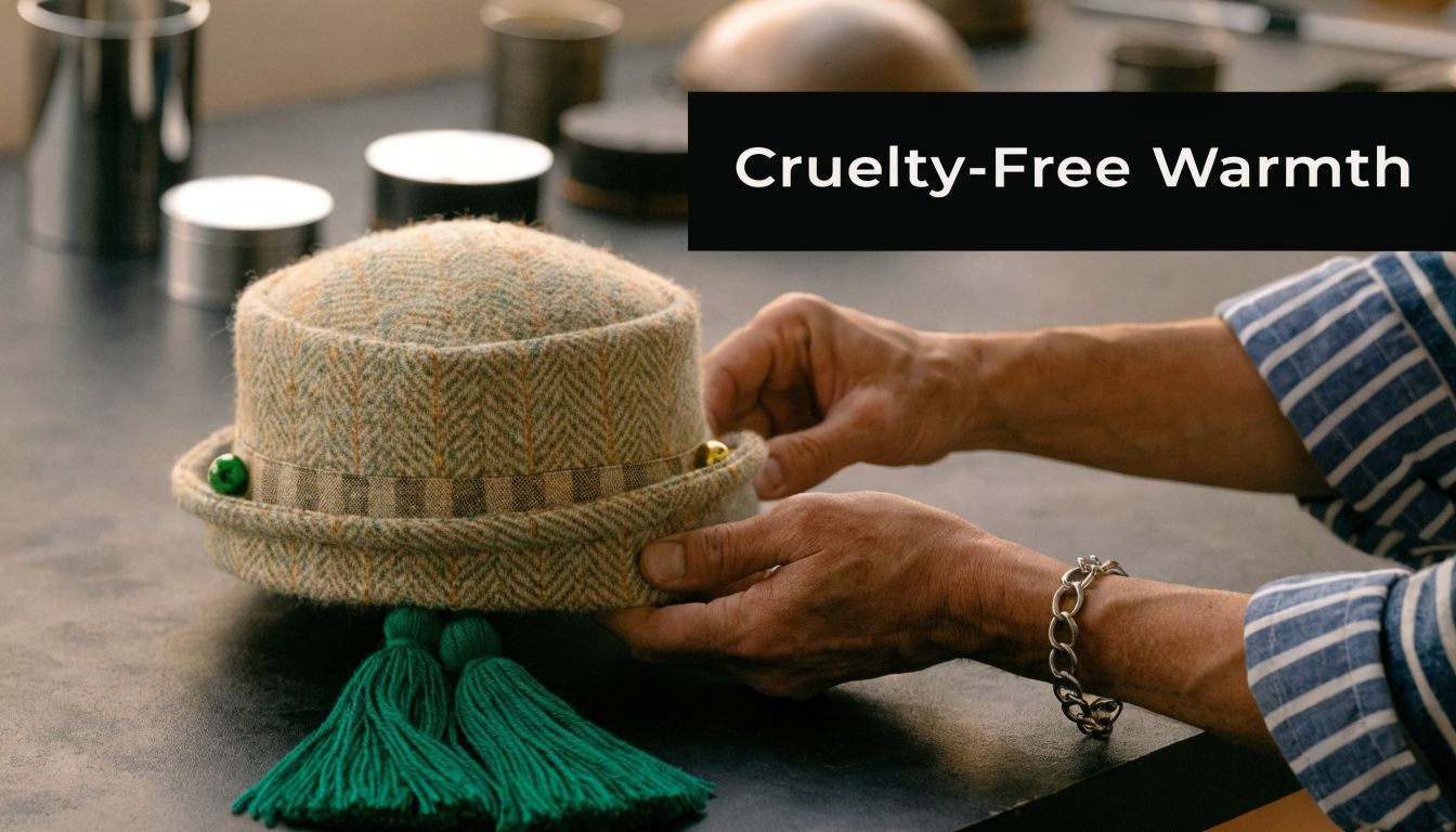 Handmade Tam Hat for Men: Cruelty-Free Warmth