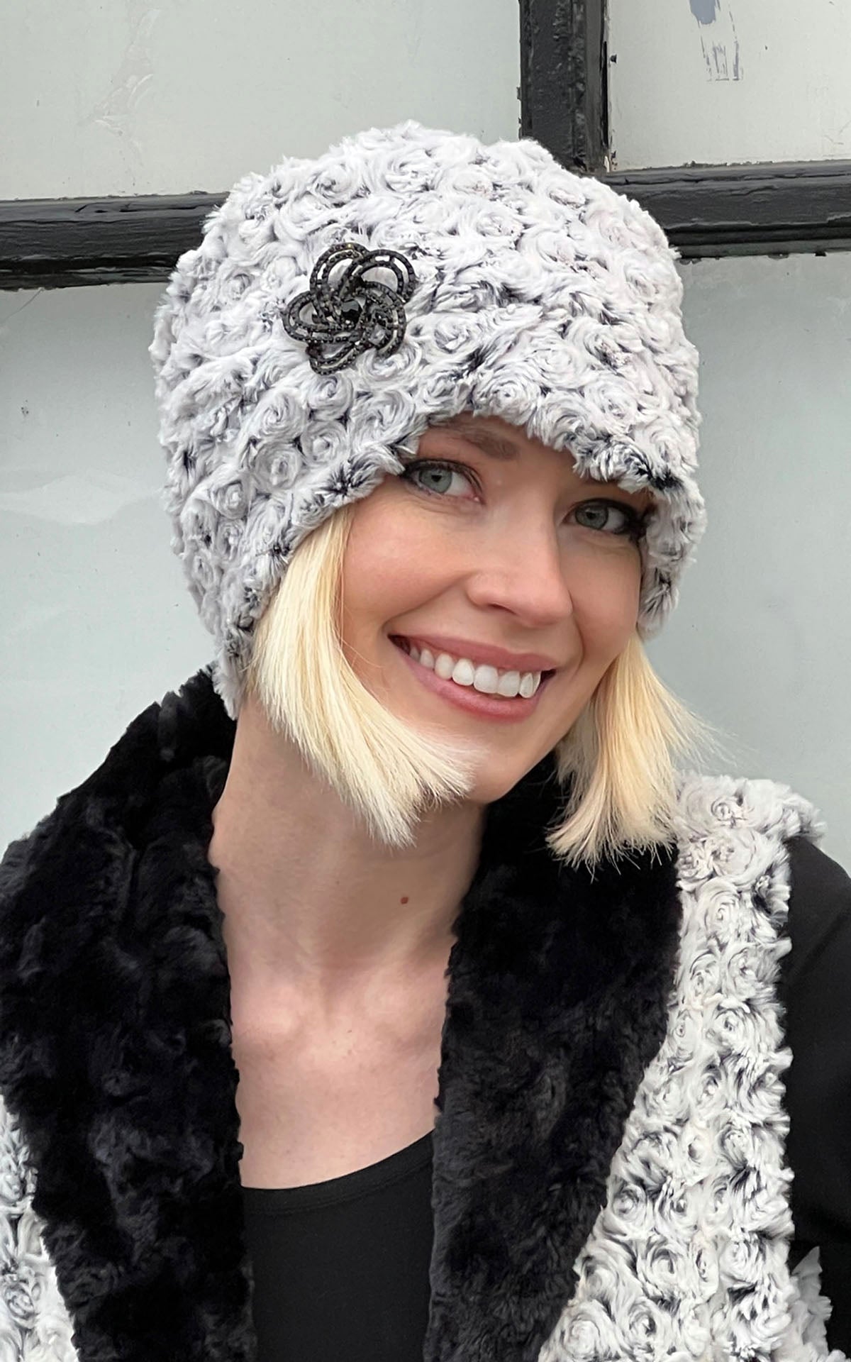 Lola Cloche Hat Collection | Luxury Faux Fur 8mm Sepia | handmade Seattle, WA USA by Pandemonium Hats