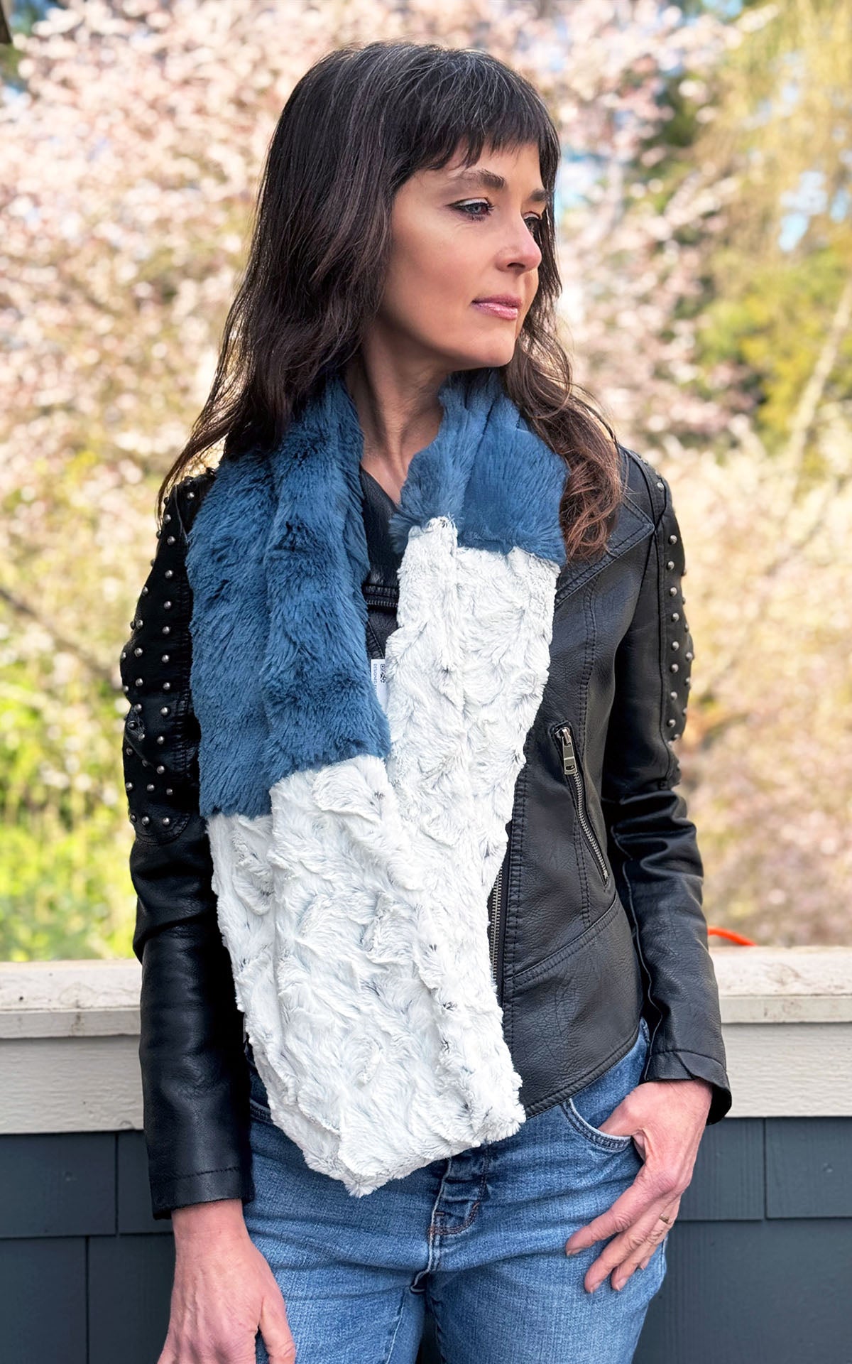 Two-Tone Infinity Scarf Collection | Enchanted Dreams & Luxury Faux Fur Combos | Handcrafted by Pandemonium Seattle USA