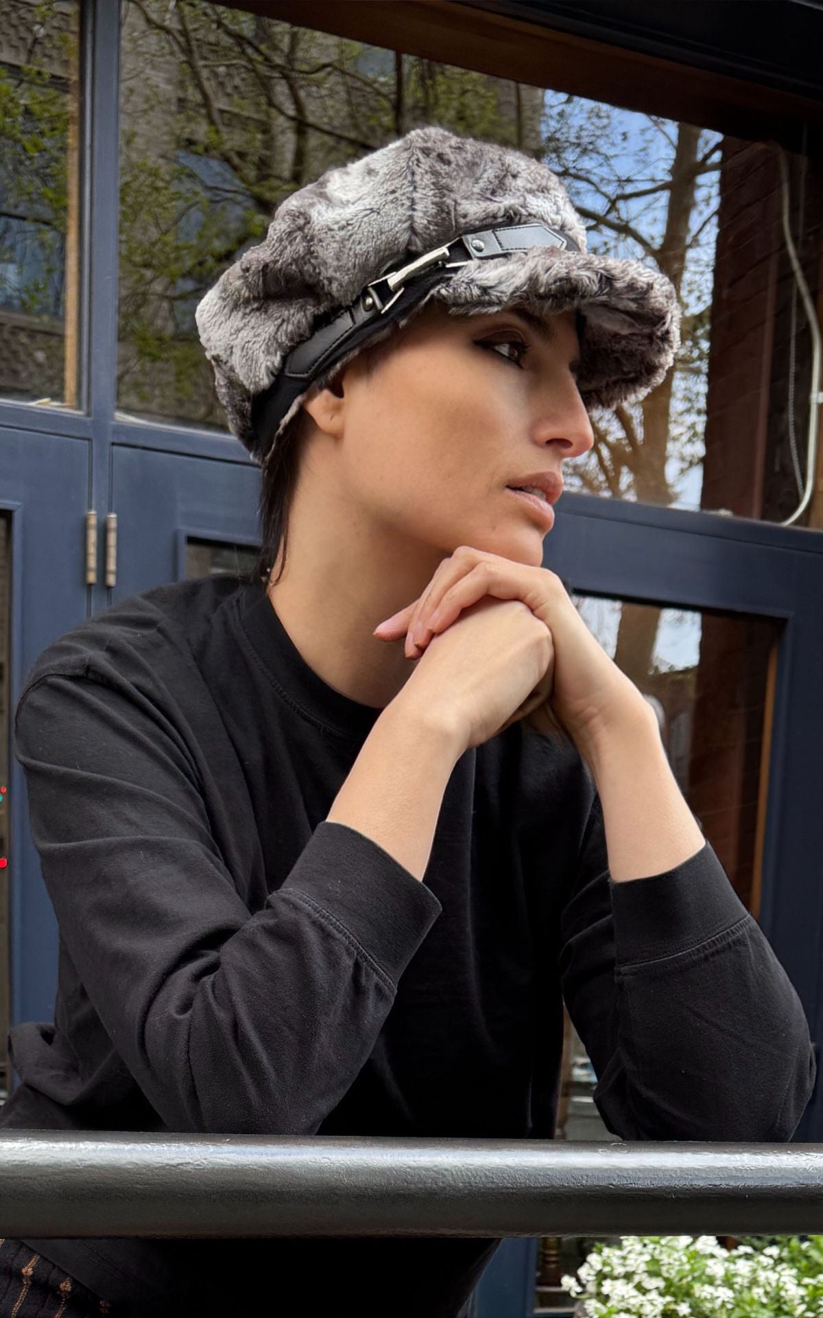 Linen Valerie Cap handmade in US by Pandemonium Seattle