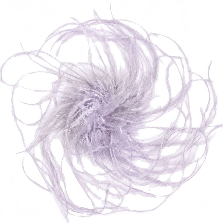 Ostrich Feather Brooch in Abalone | Handmade in Seattle WA | Pandemonium Millinery