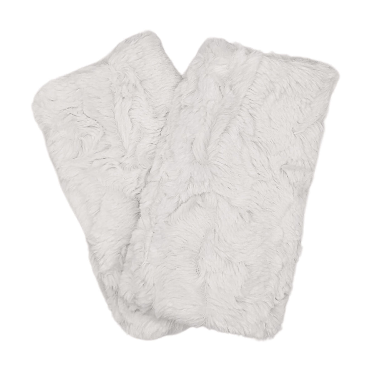 Fingerless Texting Gloves | Cuddly Black shown in reverse to Ivory Faux Fur | Pandemonium Millinery