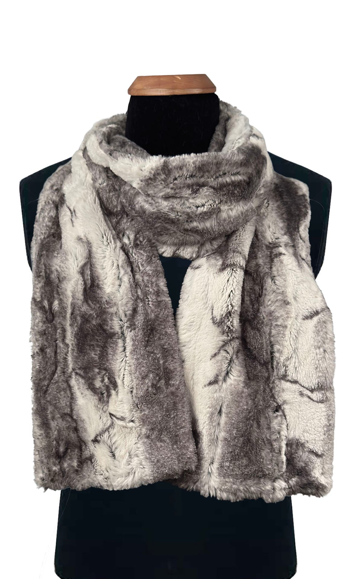 Men's Scarf - Luxury Faux Fur in Smoke Show