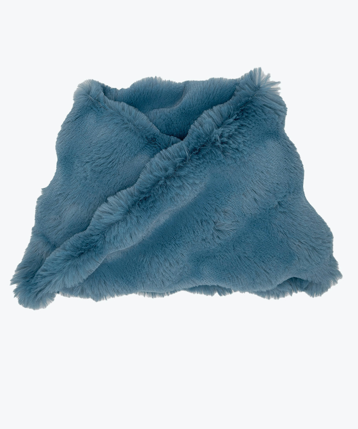 A Bluebell faux fur Neck Warmer. Made in Seattle, WA, USA by Pandemonium Seattle.