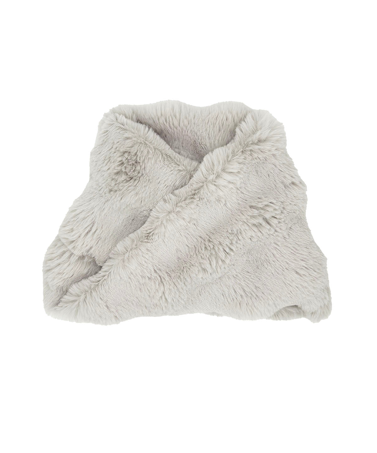 A Bluebell faux fur Neck Warmer. Made in Seattle, WA, USA by Pandemonium Seattle.