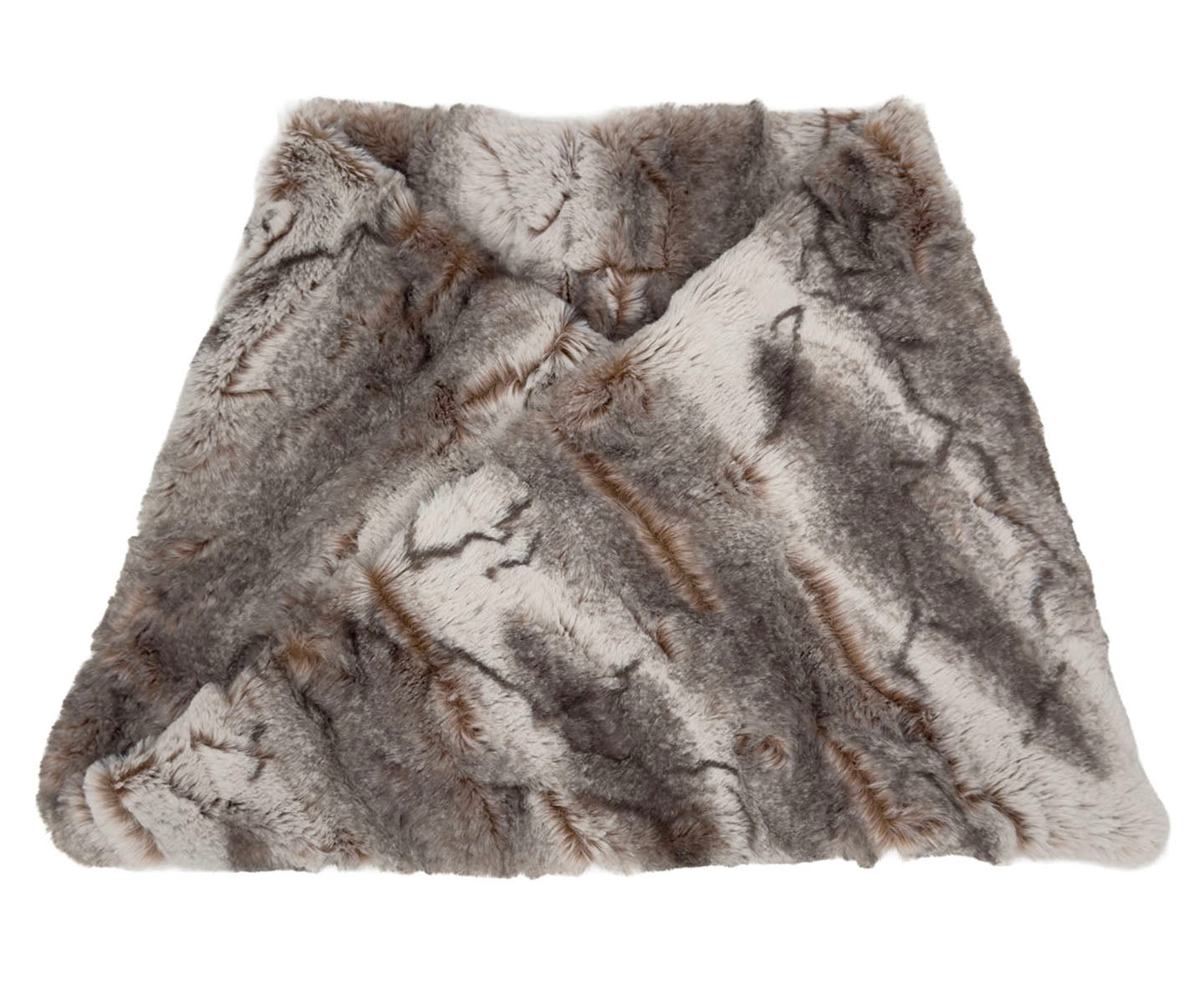 Neck Warmer in Classic Luxury Rusty Rock Faux Fur. Made in Seattle, WA, USA by Pandemonium Seattle.