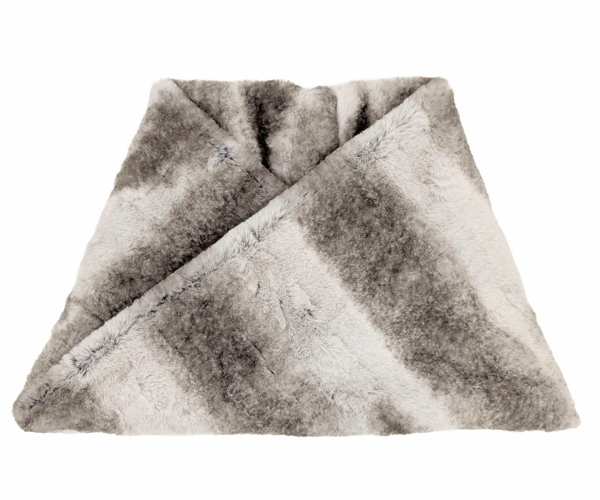Neck Warmer in Classic Luxury Driftwood Faux Fur. Made in Seattle, WA, USA by Pandemonium Seattle.