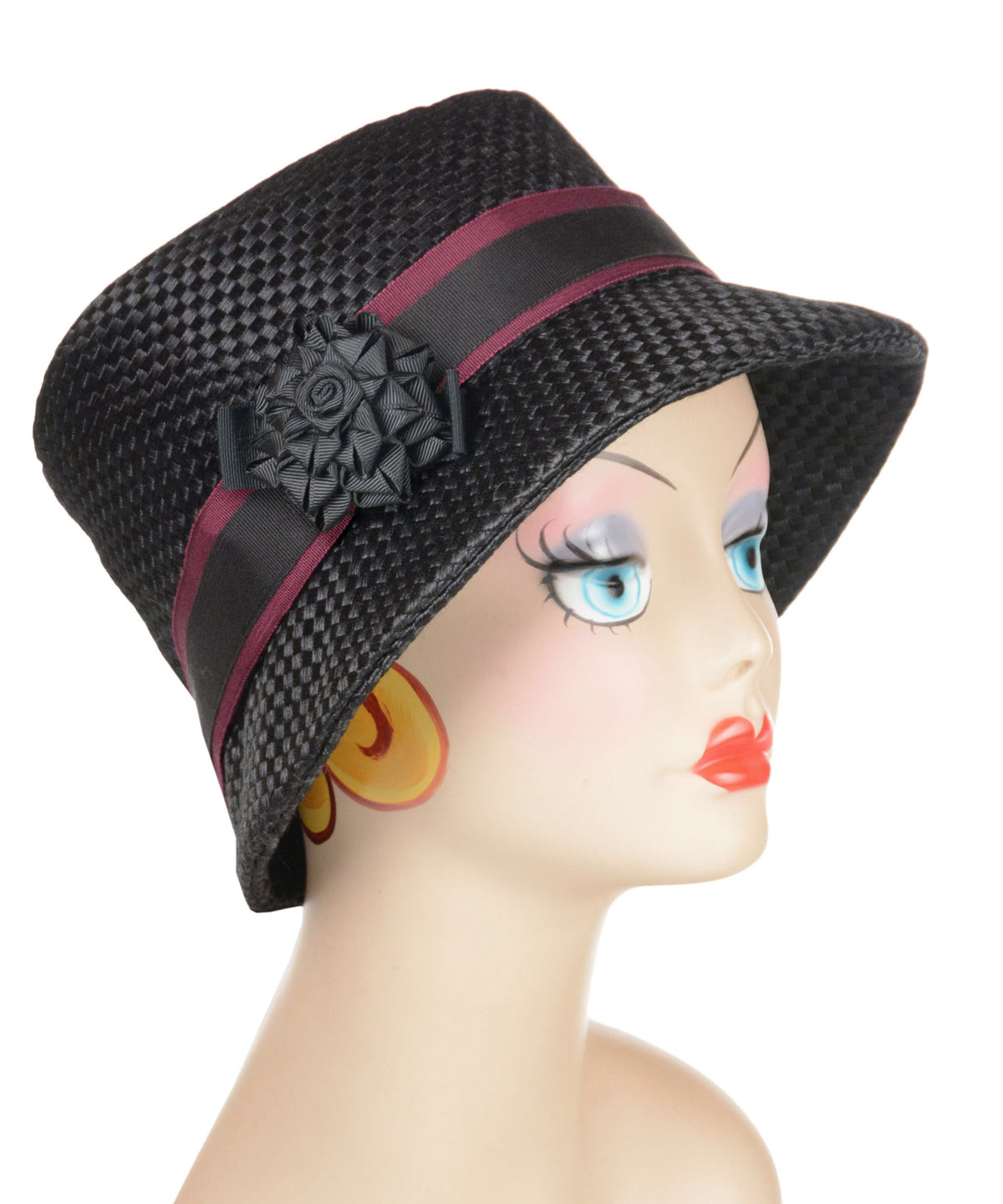 Olivia Fedora Hat Style - Interconnected in Black Upholstery (Only One Large Left!)