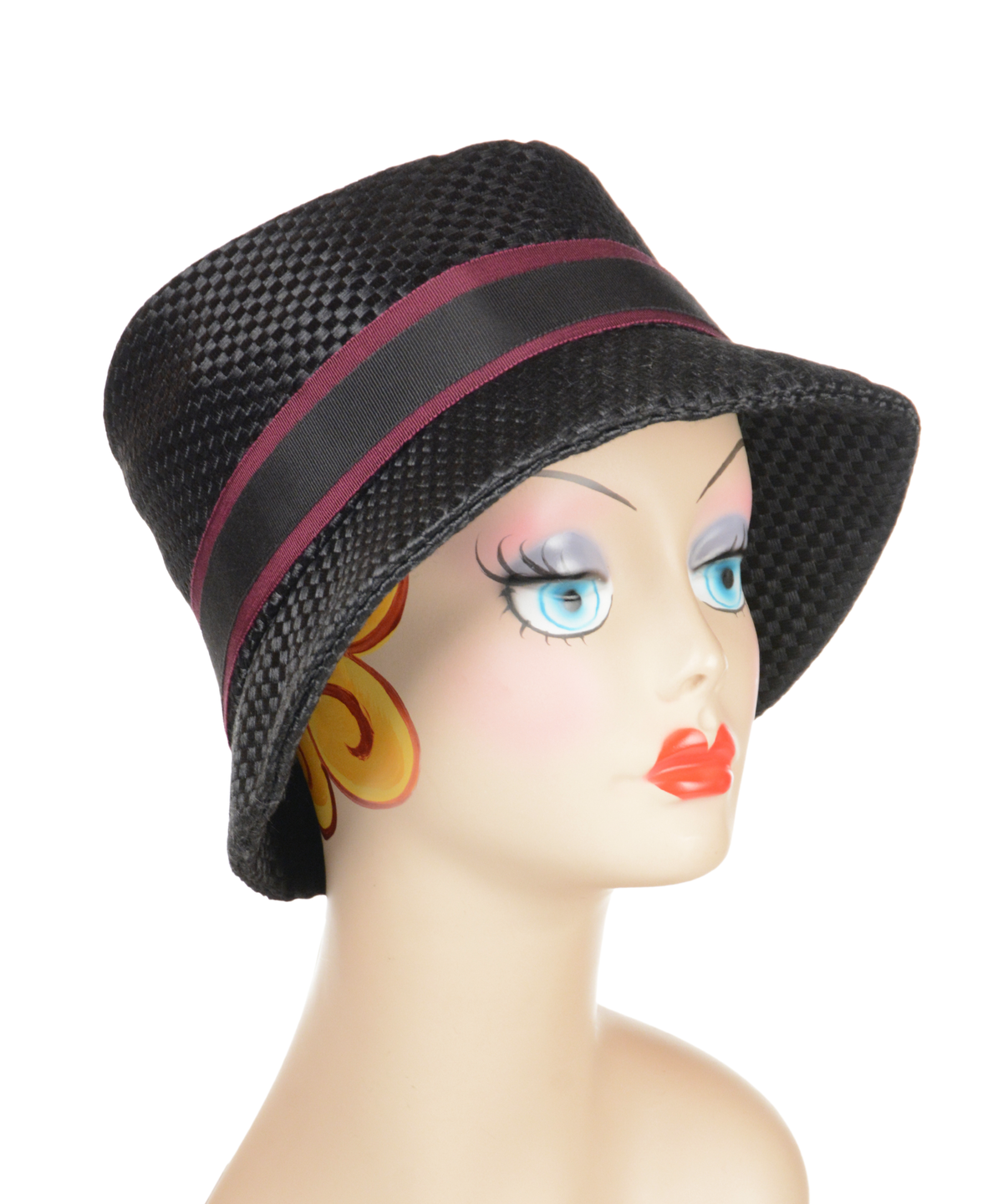 Olivia Fedora Hat Style - Interconnected in Black Upholstery (Only One Large Left!)