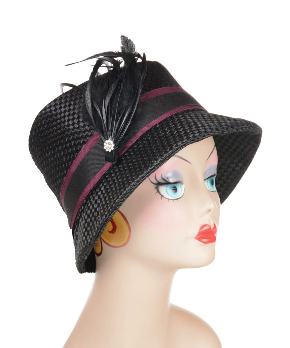 Olivia Fedora Hat Style - Interconnected in Black Upholstery (Only One Large Left!)