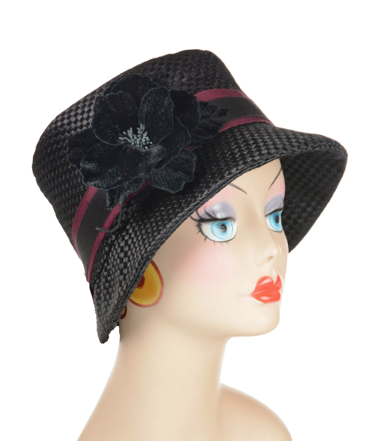 Olivia Fedora Hat Style - Interconnected in Black Upholstery (Only One Large Left!)