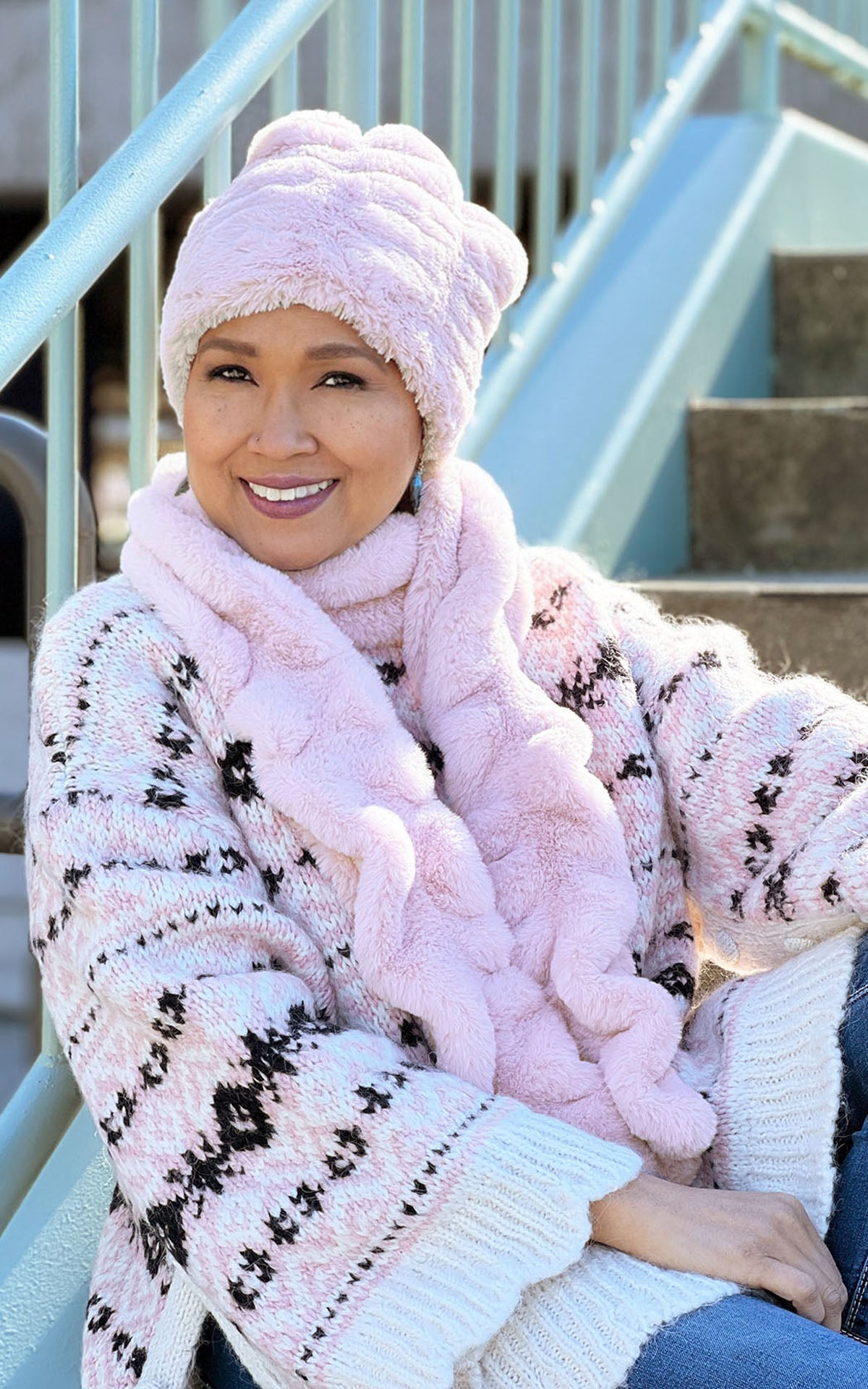 Classic Scarf in Royal Opulence in Rose Made in Seattle